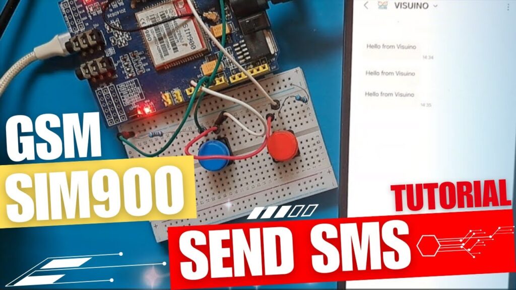 Send SMS Using SIM900 GSM Shield & Arduino - Visuino Tutorial