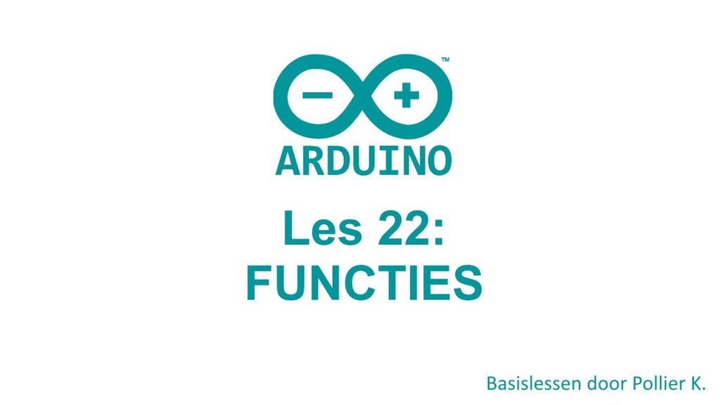 Arduino Les 22: Functies